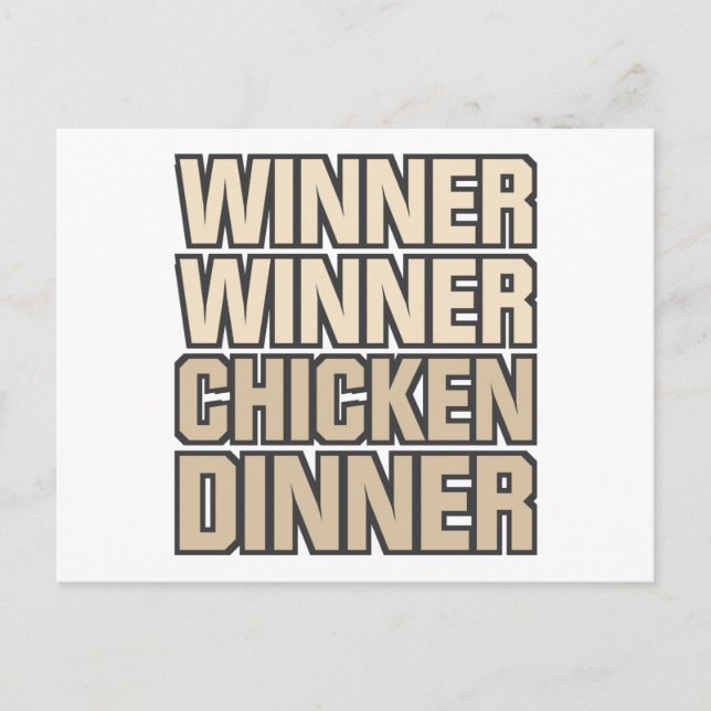 Winner Winner Chicken Dinner Postcard (Front)