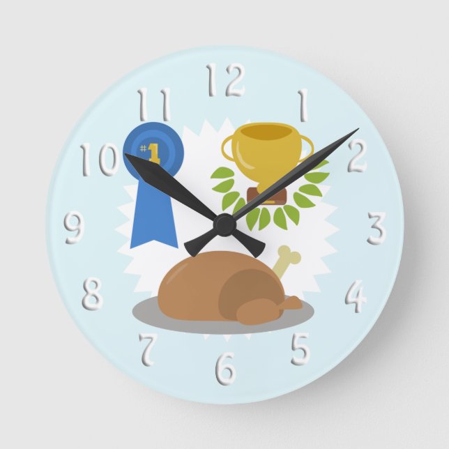 Winner Winner Chicken Dinner Round Clock (Front)