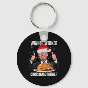 Winner Winner Christmas Dinner Humour Funny Trump Keychain