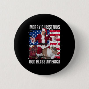 Winner Winner Christmas Dinner Santa Trump Ugly Sw 2 Inch Round Button