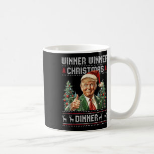 Winner Winner Christmas Dinner Santa Trump Ugly Sw Coffee Mug