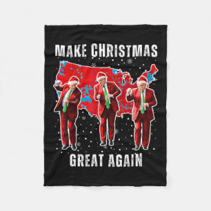 Winner Winner Christmas Dinner Santa Trump Ugly Sw Fleece Blanket