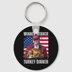 Winner Winner Christmas Dinner Santa Trump Ugly Sw Keychain