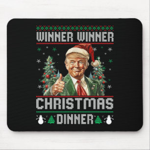Winner Winner Christmas Dinner Santa Trump Ugly Sw Mouse Pad
