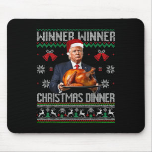 Winner Winner Christmas Dinner Santa Trump Ugly Sw Mouse Pad