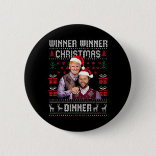 Winner Winner Christmas Dinner Santa Trump Vance U 2 Inch Round Button