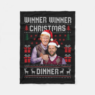 Winner Winner Christmas Dinner Santa Trump Vance U Fleece Blanket