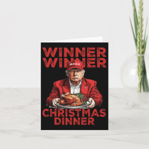 Winner Winner Christmas Dinner Thankful Trump Sant Card