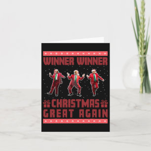 Winner Winner Christmas Great Again Santa Trump Da Card