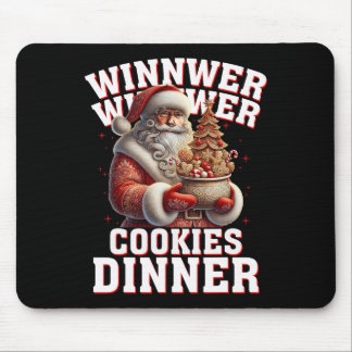 Winner Winner Cookies Dinner Santa Funny Trump Chr Mouse Pad