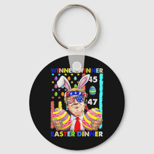Winner Winner Easter Dinner Easter Trump Funny Eas Keychain