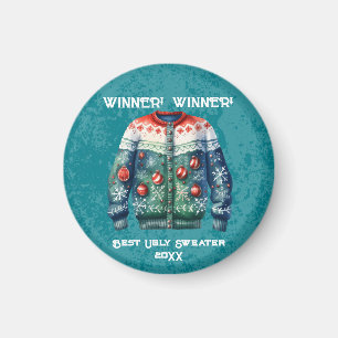 WINNER! WINNER! Ugly Sweater Contest Magnet