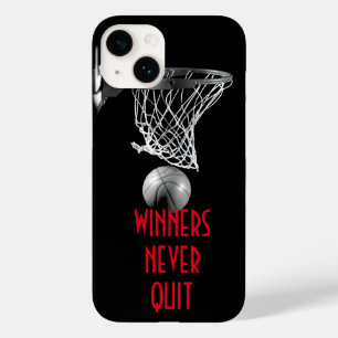 Winners Never Quit Basketball Case-Mate iPhone 14 Case
