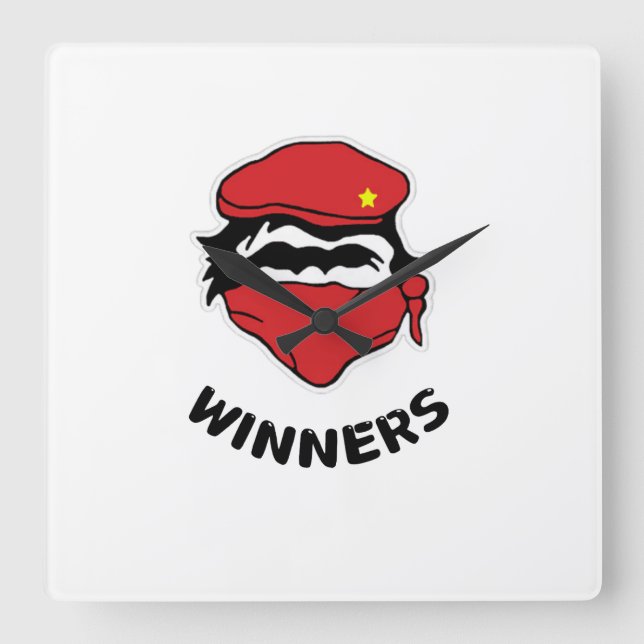 Winners Square Wall Clock (Front)