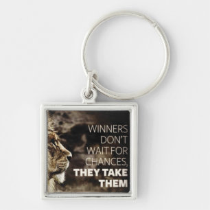 Winners Take Chances - Motivational Keychain