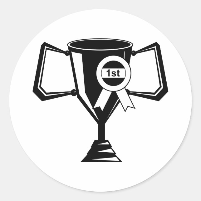 Winners Trophy Classic Round Sticker (Front)