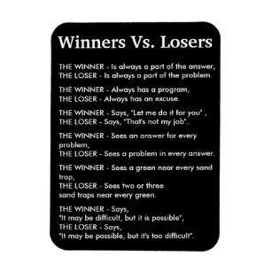 Winners Vs Losers Magnet
