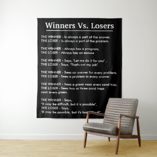 Winners Vs Losers Tapestry