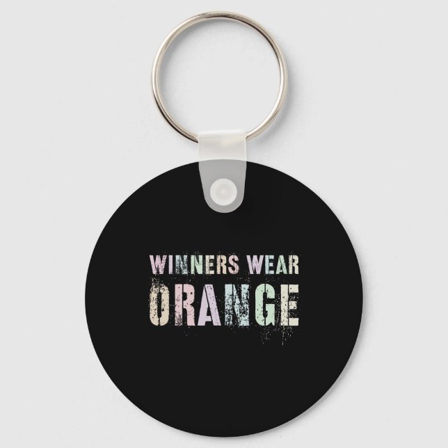 WINNERS WEAR ORANGE Summer Camp Team Colour War Ga Keychain (Front)