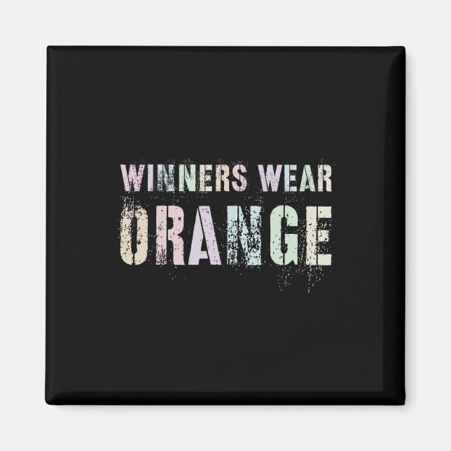 WINNERS WEAR ORANGE Summer Camp Team Colour War Ga Magnet (Front)