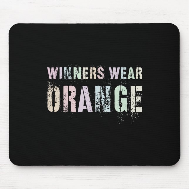WINNERS WEAR ORANGE Summer Camp Team Colour War Ga Mouse Pad (Front)