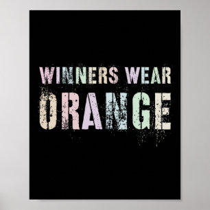 WINNERS WEAR ORANGE Summer Camp Team Colour War Ga Poster
