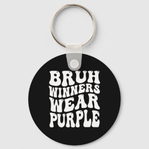 Winners Wear Purple Team Sports Day Game Spirit We Keychain