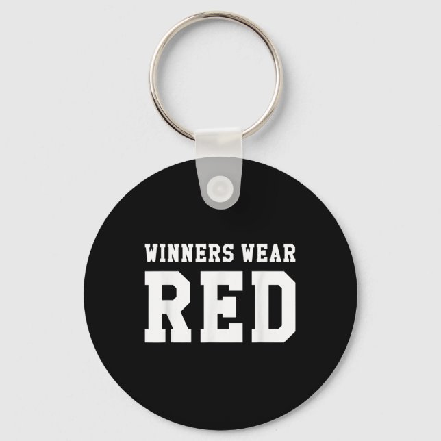 Winners Wear Red Camp Colour War Team Competition  Keychain (Front)