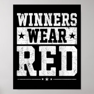 Winners Wear Red Colour War Camp Team Game Competi Poster