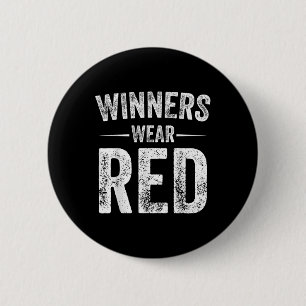 Winners Wear Red Team Red Game Competition Colour  2 Inch Round Button