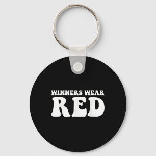 Winners Wear Red Team Spirit Game Competition Colo Keychain