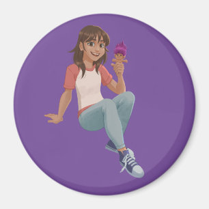 Winnie is holding Binky Magnet