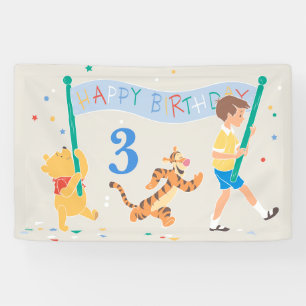 Winnie l'Ooh   Bonne bannière d'anniversaire
