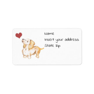 Winnie the dachshund address label