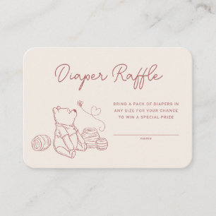 Winnie the Pooh 100 Acre Diaper Raffle Insert Card