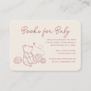 Winnie the Pooh 100 Acre Wood Books for Baby Place Card