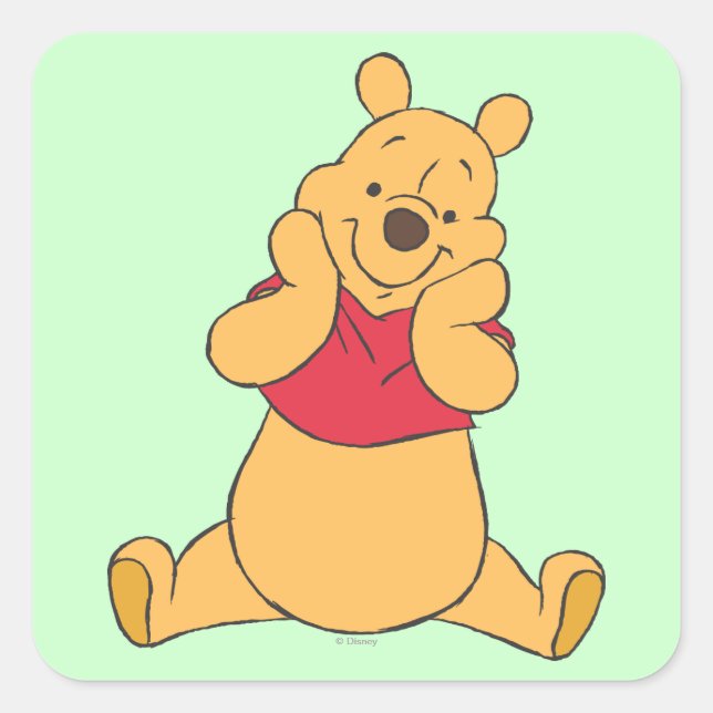 Winnie the Pooh 12 Square Sticker (Front)