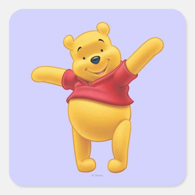 Winnie the Pooh 1 Square Sticker (Front)