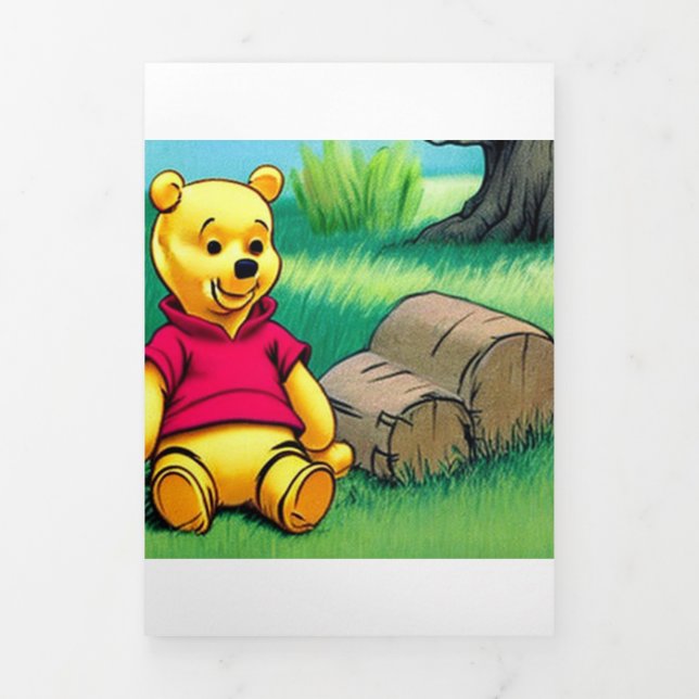Winnie the Pooh 5. Tri-Fold Invitation (Cover)
