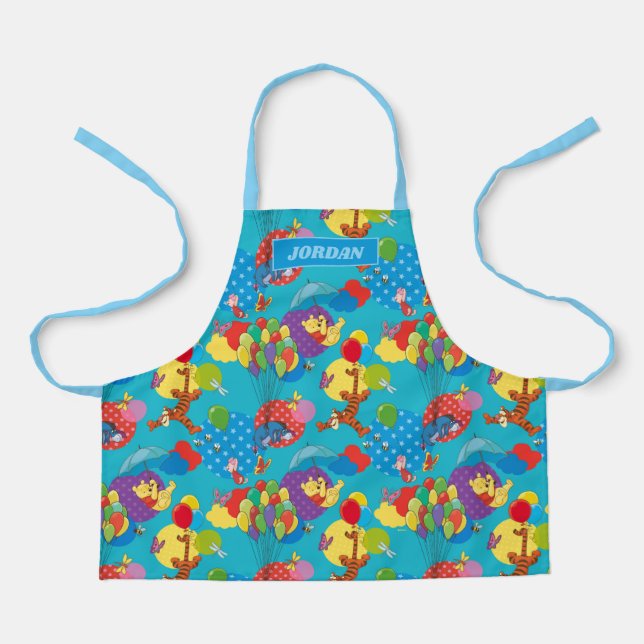 Winnie the Pooh | Among the Balloons Pattern Apron (Front)