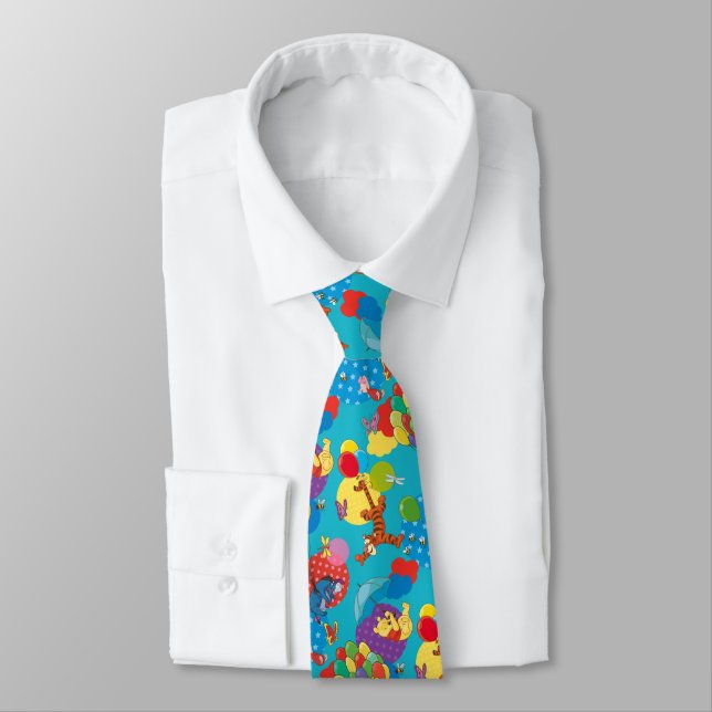 Winnie the Pooh | Among the Balloons Pattern Tie (Tied)