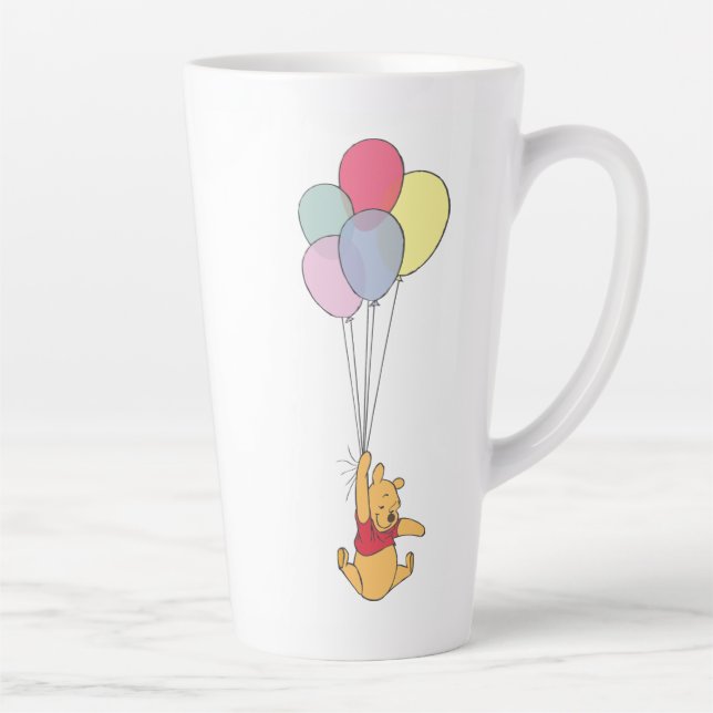 Winnie the Pooh and Balloons Latte Mug (Right)