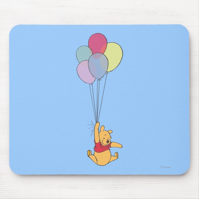 Winnie the Pooh and Balloons Mouse Pad (Front)
