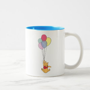 Winnie the Pooh and Balloons Two-Tone Coffee Mug