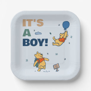 Winnie the Pooh and Friends Baby Shower Paper Plate