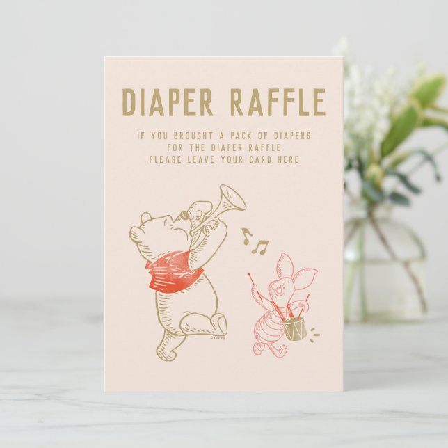 Winnie the Pooh and Pals Winter Baby Shower Invitation (Standing Front)