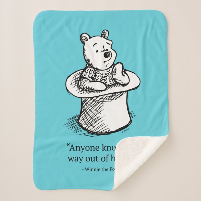 Winnie the Pooh | Anyone Know the Way Out of Here Sherpa Blanket (Front)