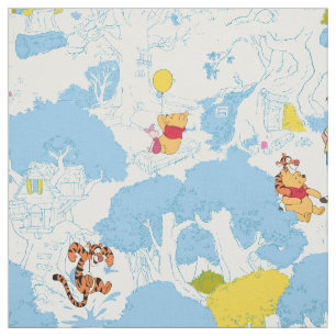 Winnie the Pooh   At the Honey Tree Pattern Fabric