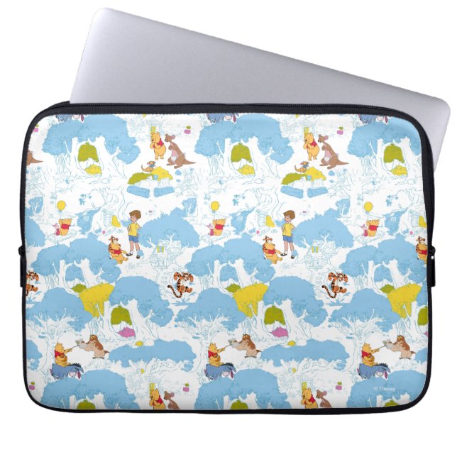 Winnie the Pooh | At the Honey Tree Pattern Laptop Sleeve (Front)