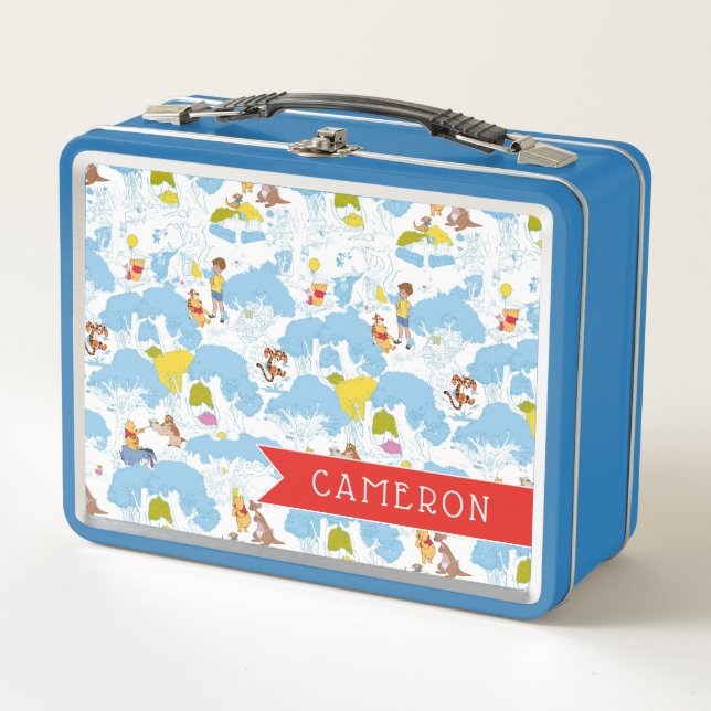 Winnie the Pooh | At the Honey Tree Pattern Metal Lunch Box (Front)